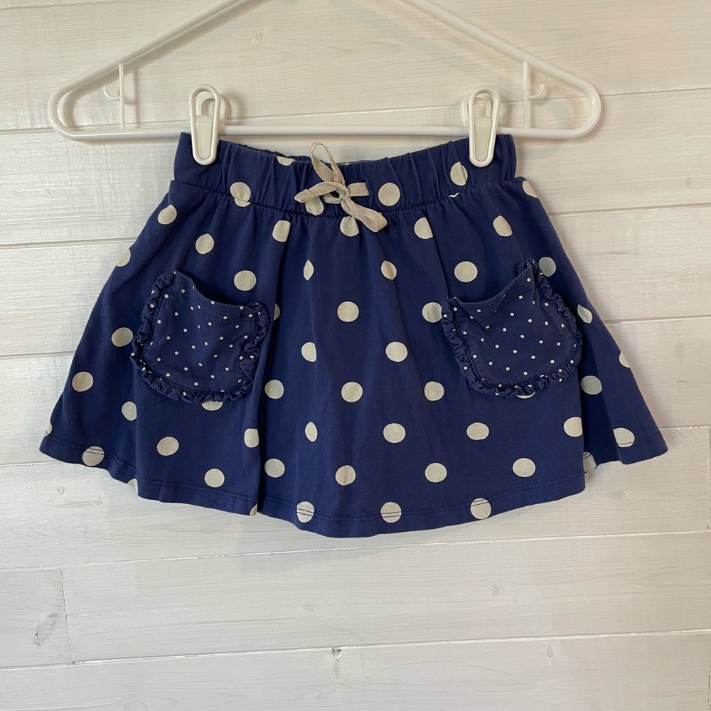 Mini Boden Blue Polka Dot Skort
